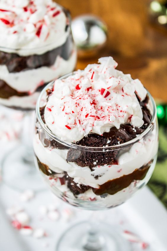Peppermint Desserts Christmas
 Candy Cane Brownie Trifle Recipe