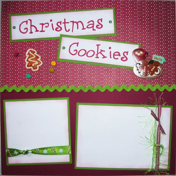 Premade Christmas Cookies
 CHRISTMAS COOKIES 12x12 Premade Scrapbook Pages by