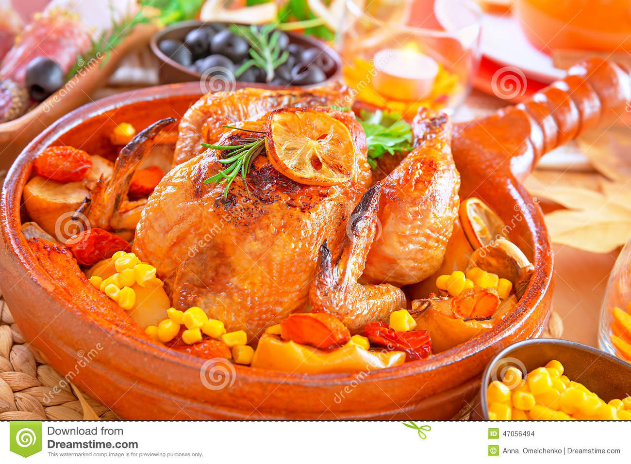 Prepared Turkey For Thanksgiving
 Delicious Prepared Thanksgiving Turkey Stock Image