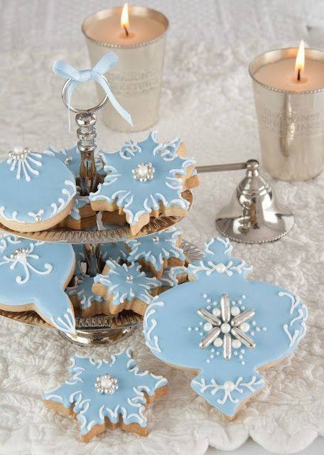 Pretty Christmas Cookies
 Pretty Blue Sugar Cookies s and for