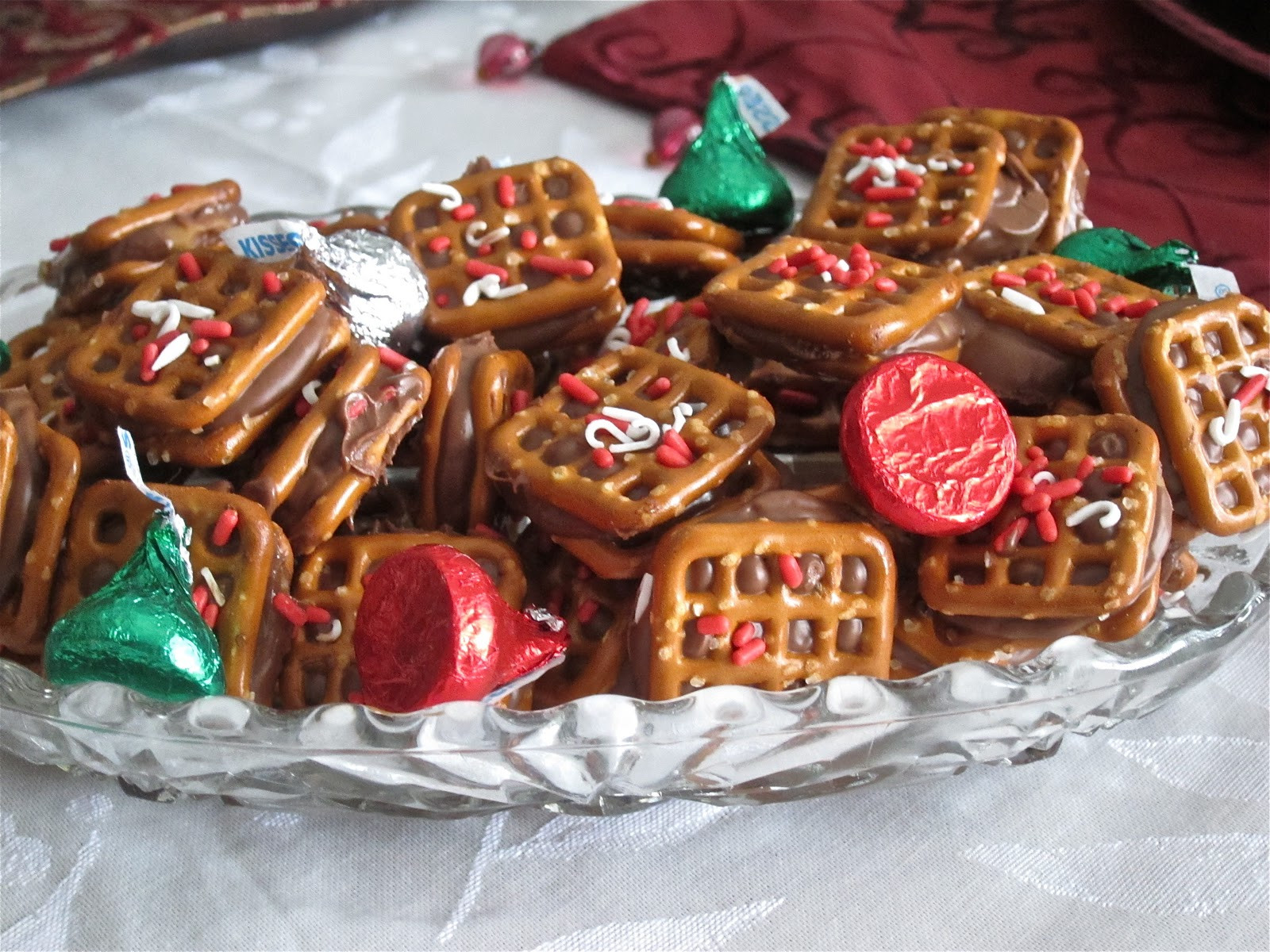 Pretzel Christmas Cookies
 Rolo Pretzel Sandwiches and Turtles