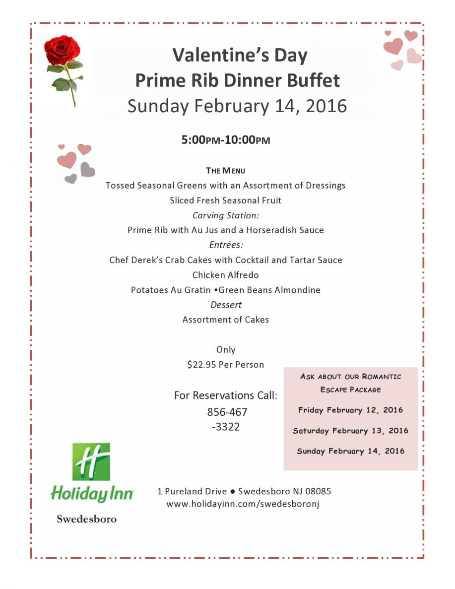 Prime Rib Christmas Dinner Menus
 Valentine s Day Prime Rib Dinner Buffet Holiday Inn