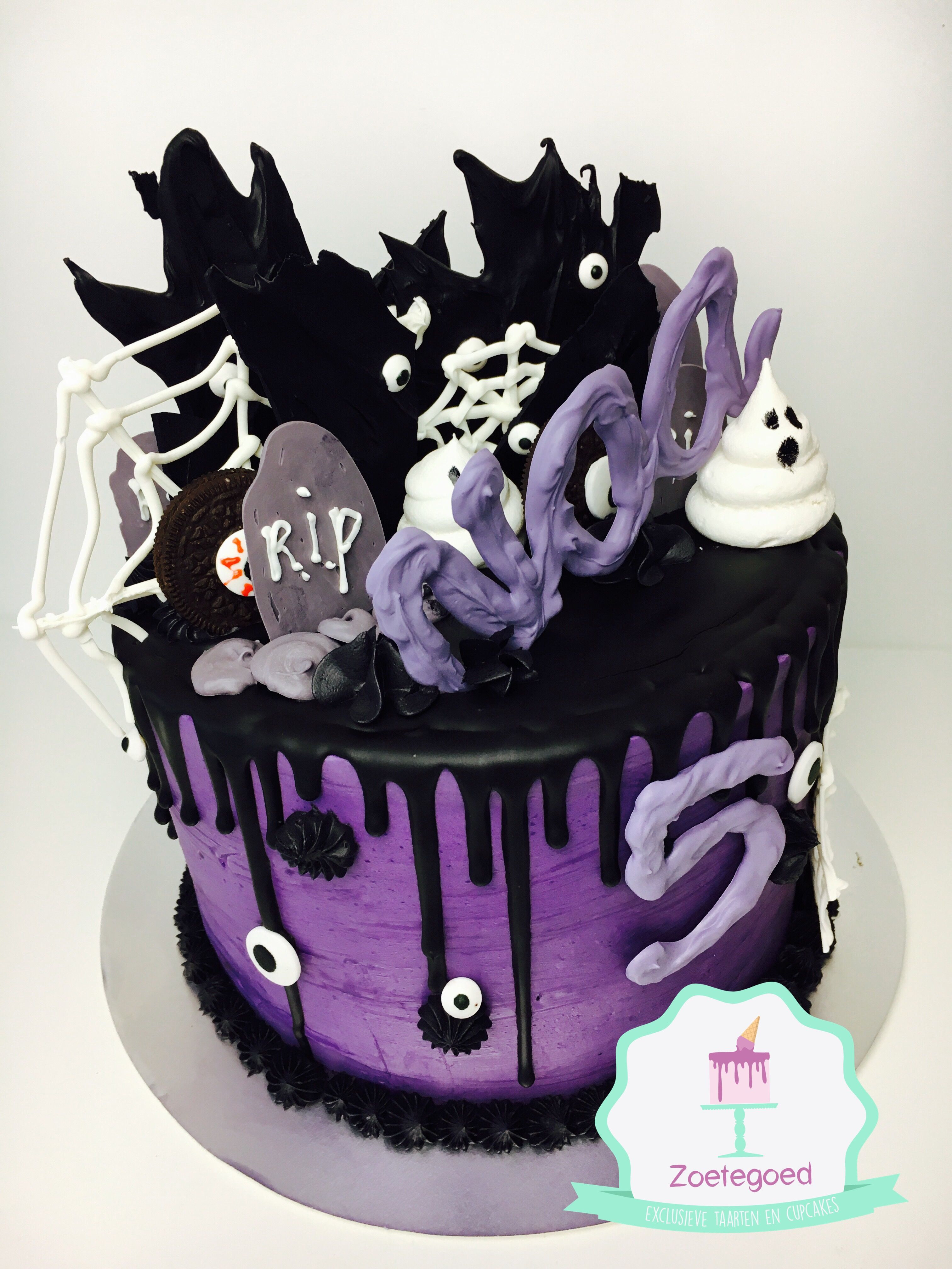 Publix Halloween Cakes
 Halloween black and purple Drip cake