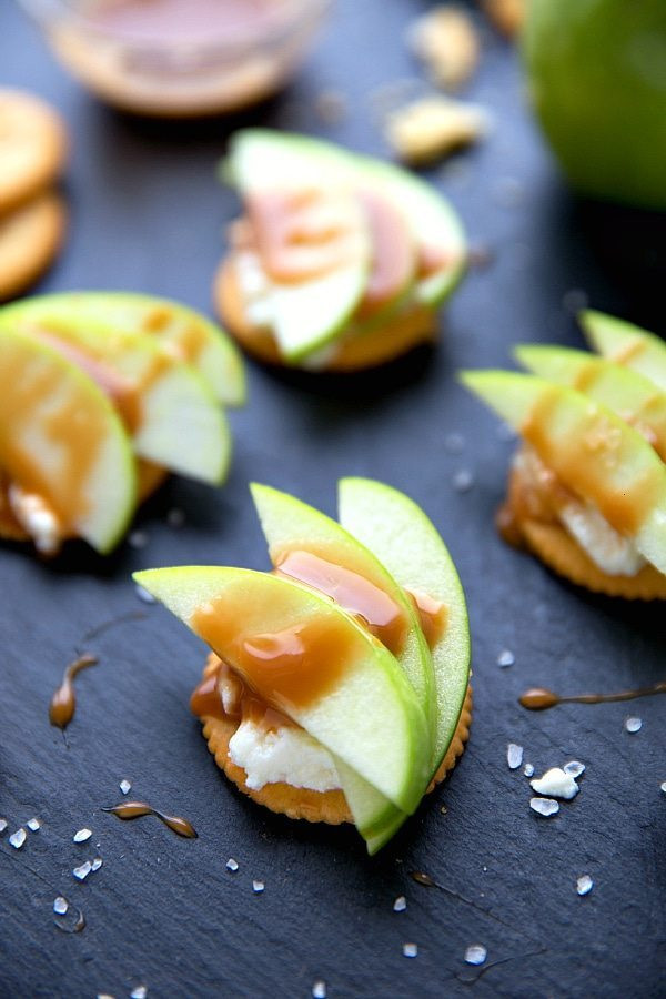 Quick And Easy Thanksgiving Appetizers
 Caramel Apple Ricotta Bites Chelsea s Messy Apron