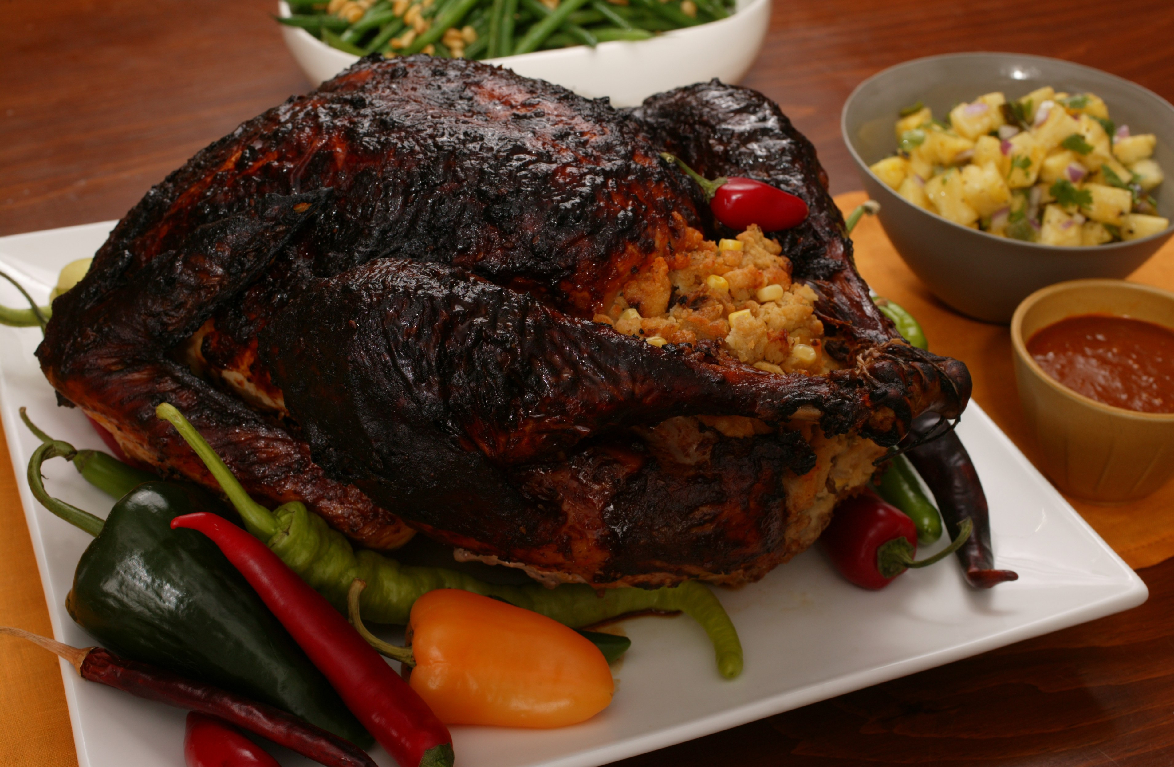 Recipe For Thanksgiving Turkey
 Mole Roasted Turkey with Masa Stuffing and Chile Gravy