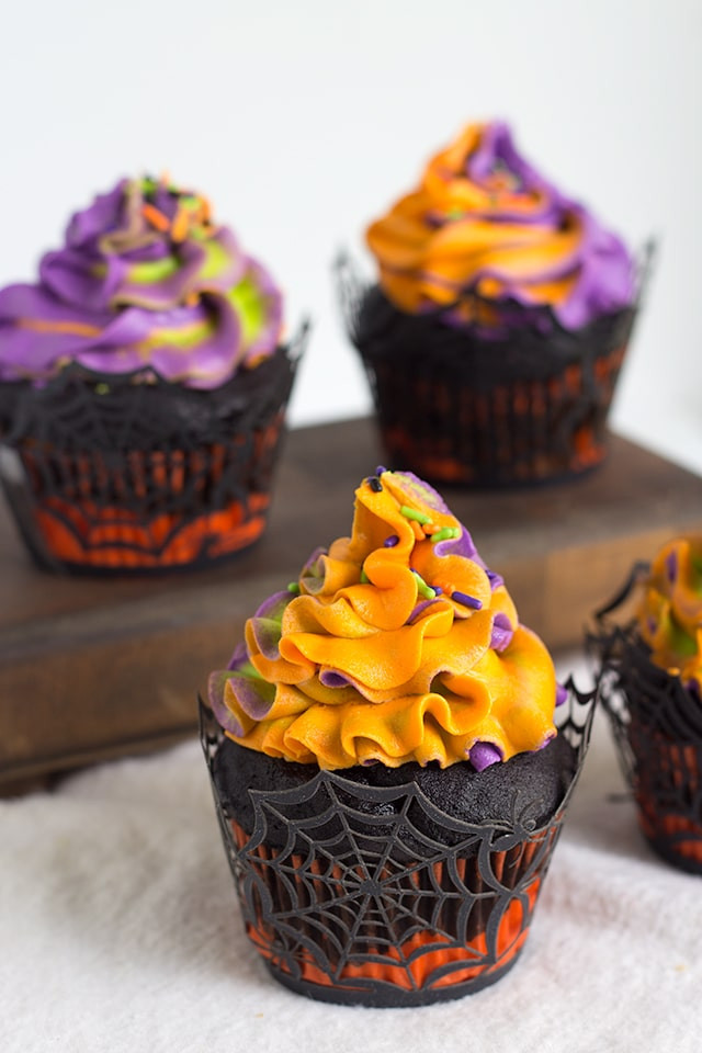 Recipes For Halloween Cupcakes
 Halloween Swirled Cupcakes