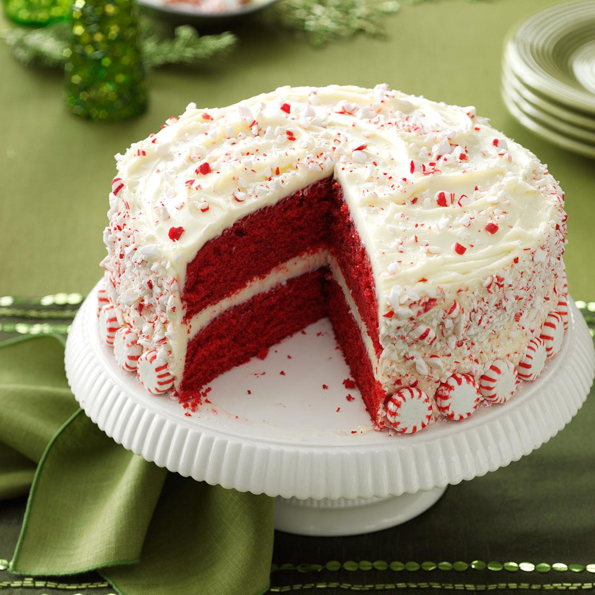 Red Velvet Christmas Cake
 Peppermint Red Velvet Cake Recipe