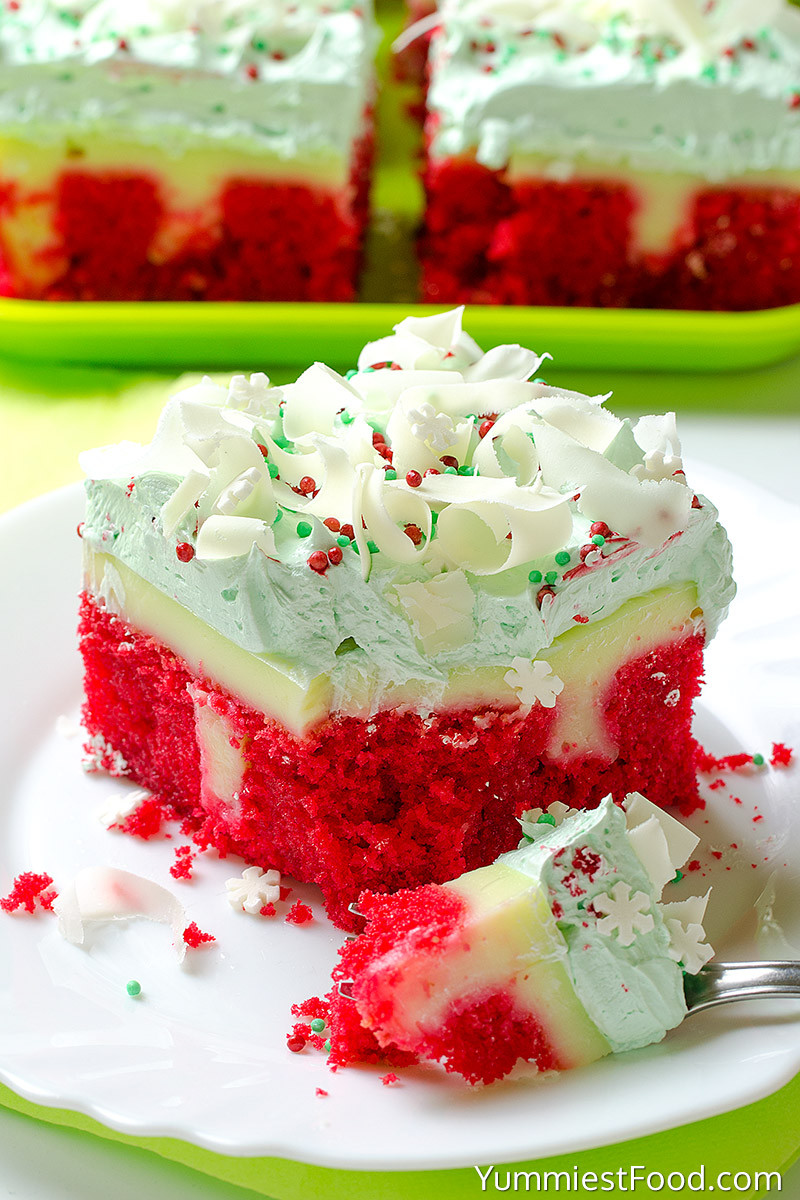 Red Velvet Christmas Cake
 Christmas Red Velvet Poke Cake Recipe from Yummiest Food