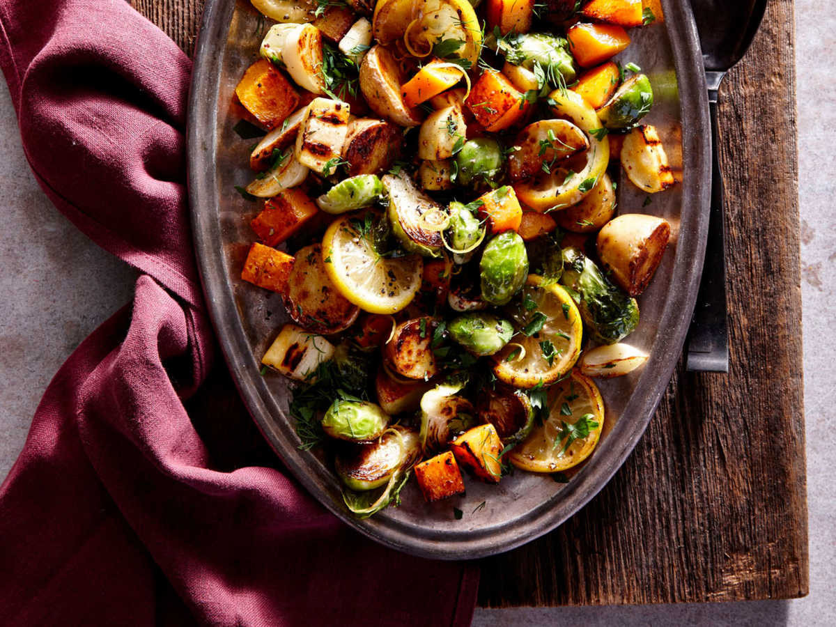Roasted Vegetables For Thanksgiving
 Lemon Herb Sheet Pan Roasted Ve ables Recipe Cooking Light