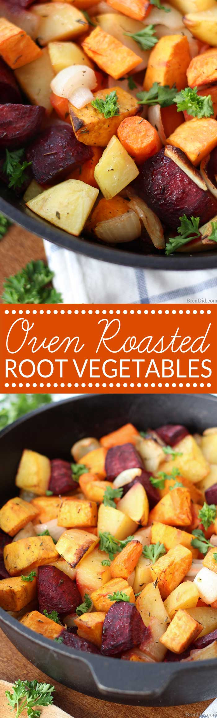 Roasted Vegetables Thanksgiving Recipe
 Oven Roasted Root Ve ables Bren Did