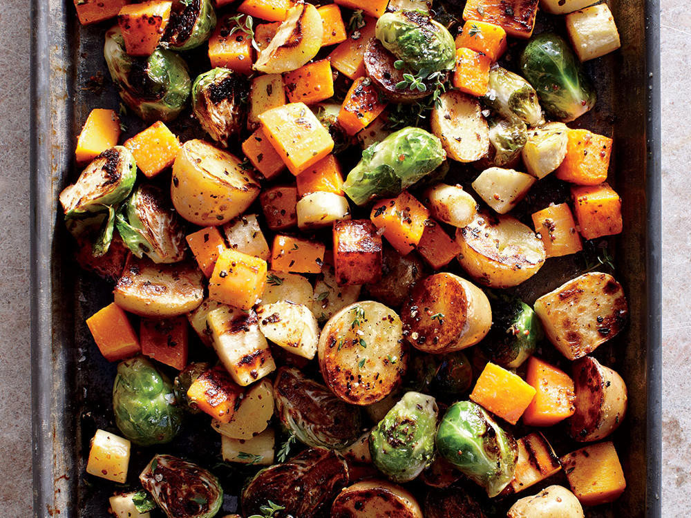 Roasted Vegetables Thanksgiving Recipe
 Healthy Holiday Recipes and Menus Cooking Light