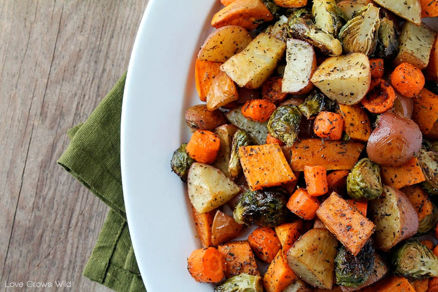 Roasted Vegetables Thanksgiving Recipe
 Roasted Fall Ve ables Love Grows Wild