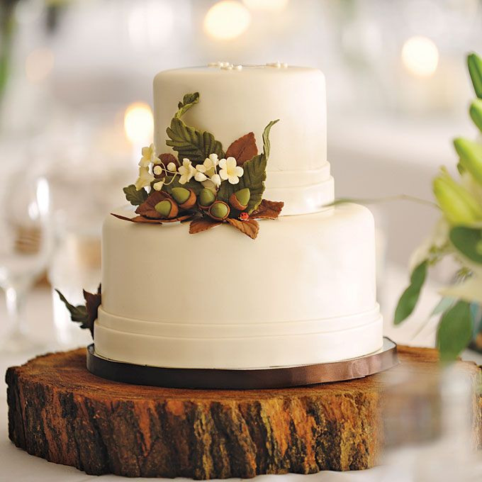 Rustic Fall Wedding Cakes
 An Acorn & Squirrel Fall Themed Wedding Inspiration Board