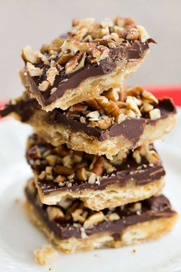 Saltine Cracker Christmas Candy
 Saltine Toffee Candy with Pecans