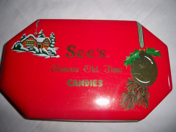 Sees Christmas Candy
 Vintage See s Christmas Candy Tin by MemeresAttic on Etsy
