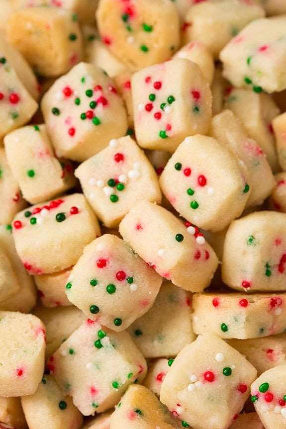 Shortbread Christmas Cookies With Sprinkles
 Funfetti Shortbread Bites Cooking Classy