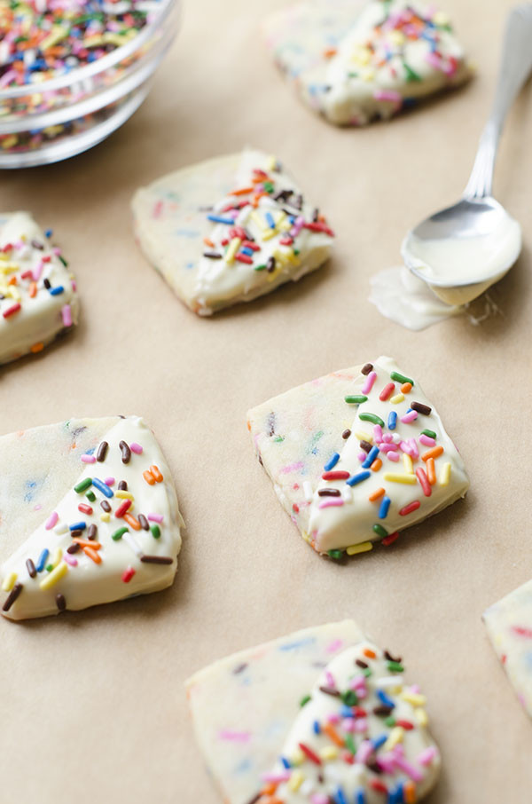 Shortbread Christmas Cookies With Sprinkles
 Double Funfetti Shortbread Cookies
