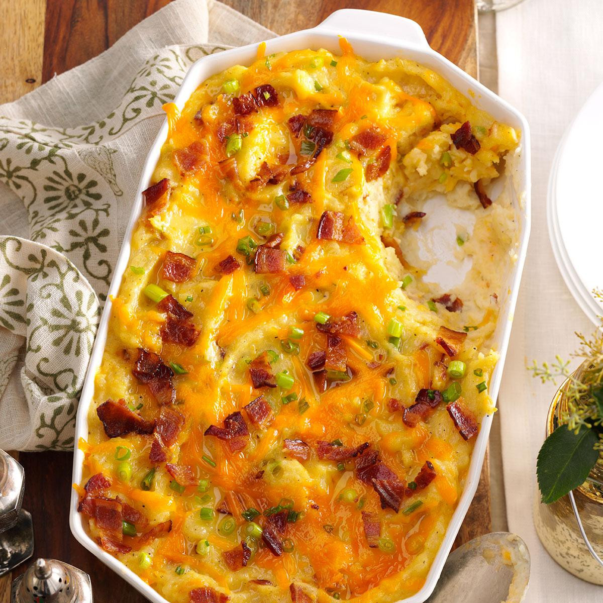 Side Dishes For Christmas Potluck
 Twice Baked Cheddar Potato Casserole Recipe