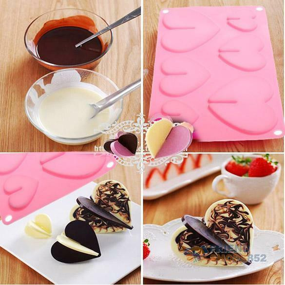 Silicone Christmas Candy Molds
 Hearts Love Silicone Chocolate Mold Baking Bakeware Mould