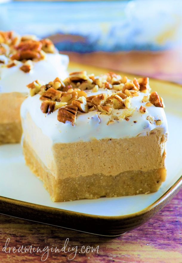 Simple Fall Desserts
 Pumpkin Spice Lush – Easy No Bake Layered Dessert Recipe