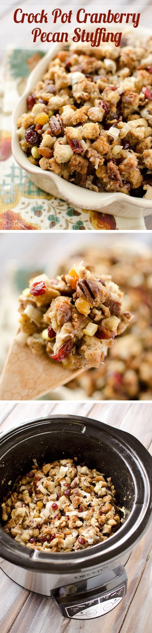 Slow Cooker Thanksgiving Side Dishes
 Crock Pot Cranberry Pecan Stuffing