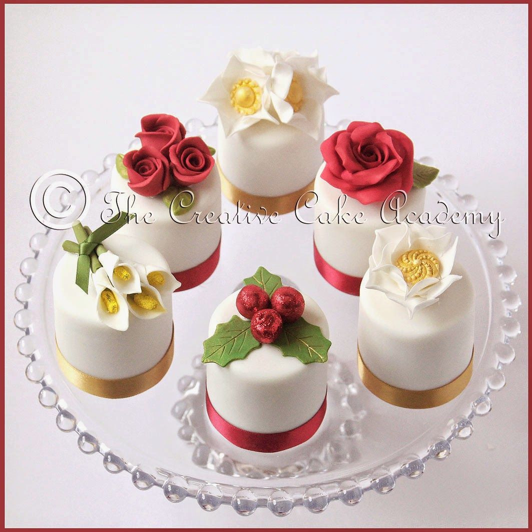 Small Christmas Cakes
 The Creative Cake Academy CHRISTMAS MINI CAKES VINTAGE