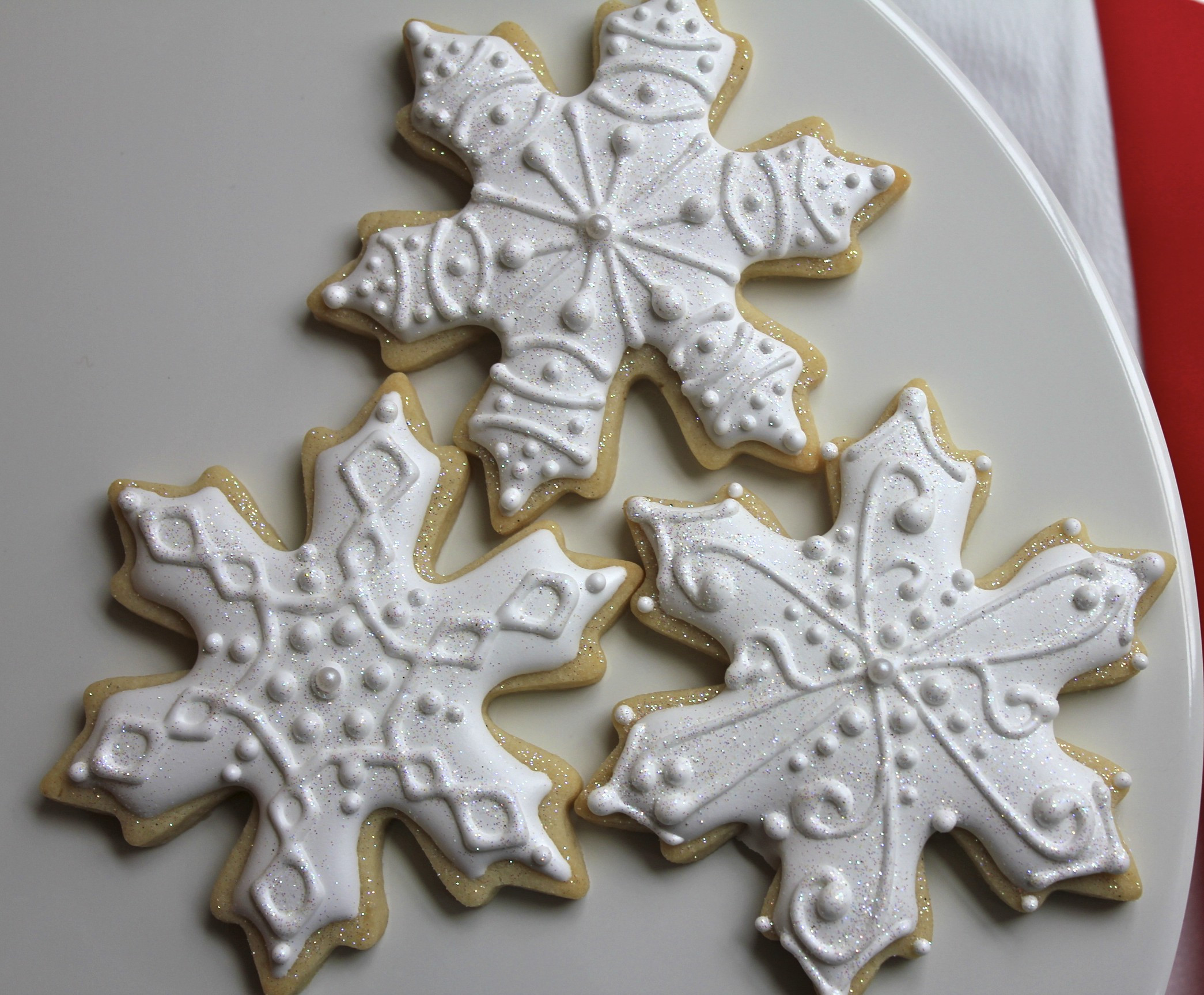 Snowflake Christmas Cookies
 paddle attachment