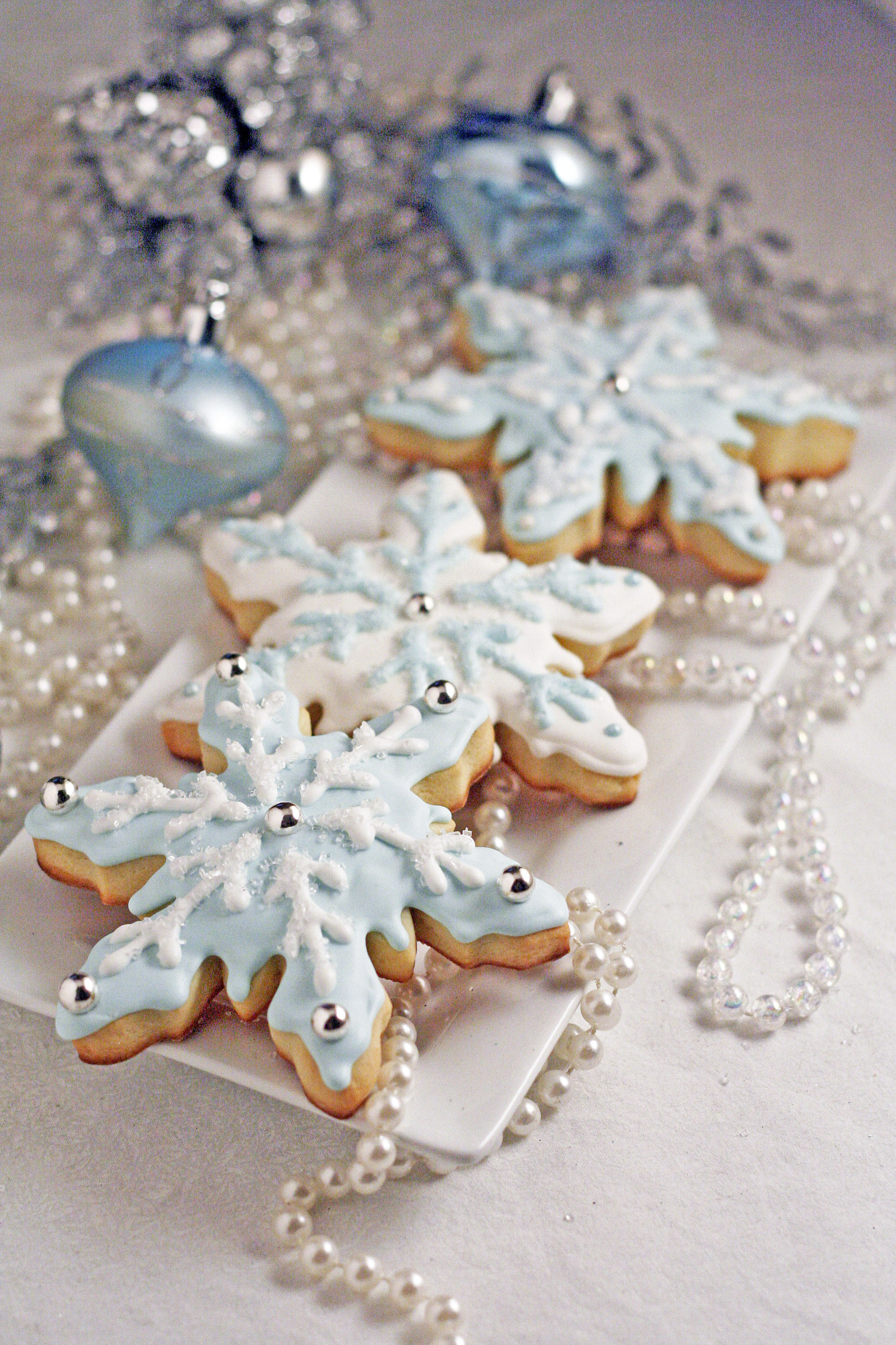 Snowflake Christmas Cookies
 Let it Snow … Christmas Snowflake Sugar Cookies … Lavender
