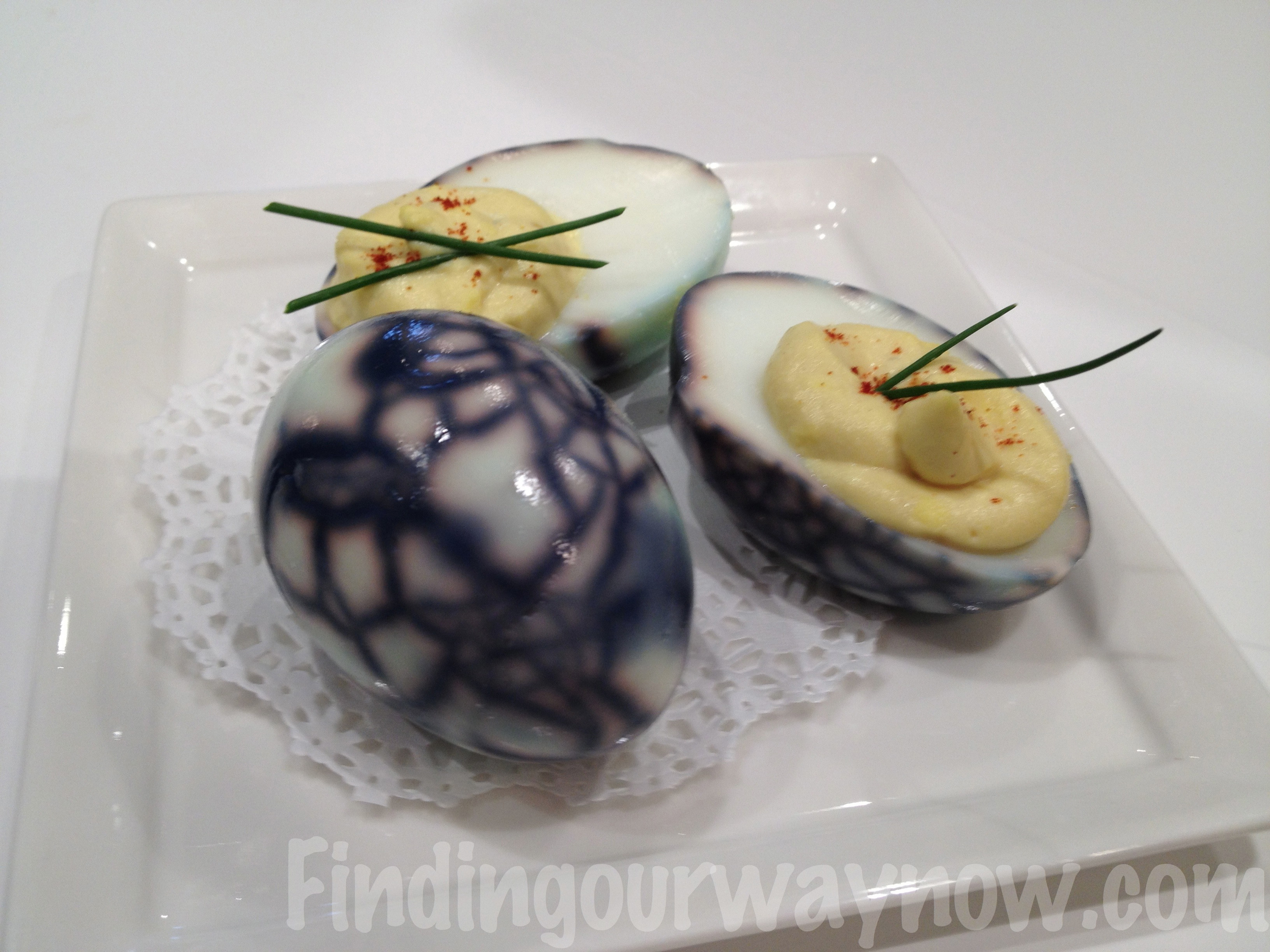 Spooky Deviled Eggs Halloween
 Spooky Spiderweb Deviled Eggs Recipe Finding Our Way Now
