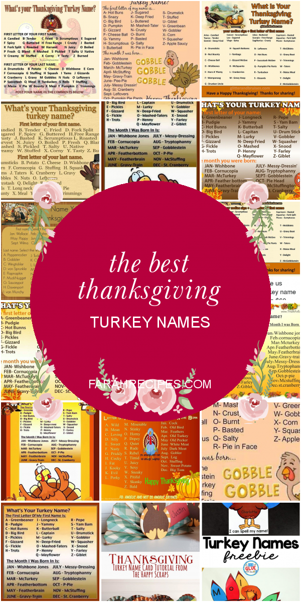 The Best Thanksgiving Turkey Names - Most Popular Ideas of ...