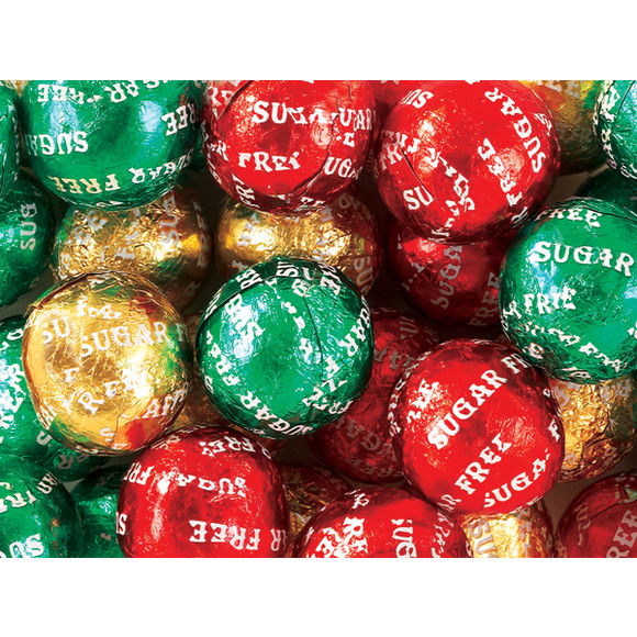 Sugar Free Christmas Candy
 Christmas Foiled Sugar Free Chocolate Balls 5LB Bag