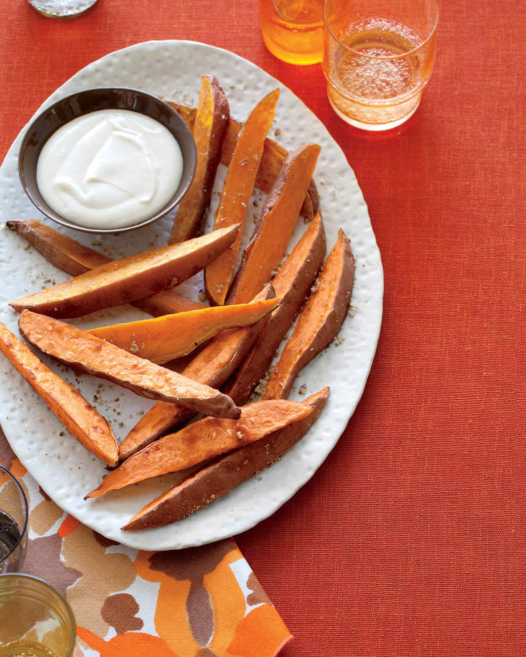 Sweet Potatoes Thanksgiving Recipe
 Sweet Potato Fries with Brown Butter Marshmallow Sauce