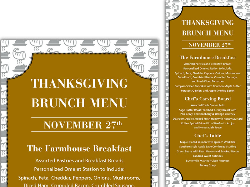Thanksgiving Breakfast Menu
 Thanksgiving Brunch Menu by Irisi Tole Dribbble