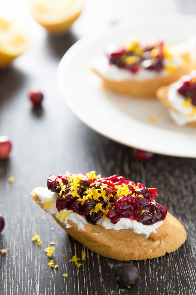 Thanksgiving Cold Appetizers
 Roasted Cranberry and Orange Crostini Recipe