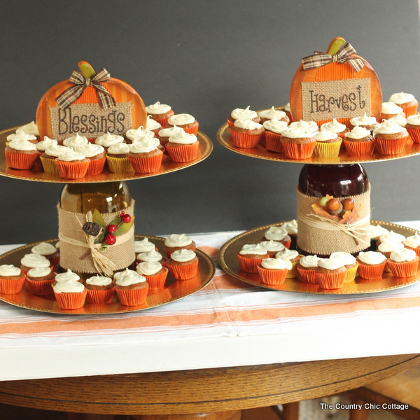 Thanksgiving Day Desserts
 Tiered Fall Dessert Stand make this in minutes The