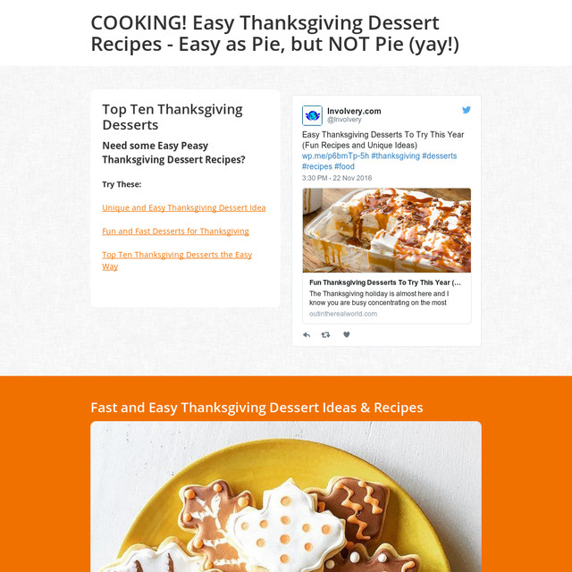 Thanksgiving Desserts Not Pie
 COOKING Easy Thanksgiving Dessert Recipes Easy as Pie