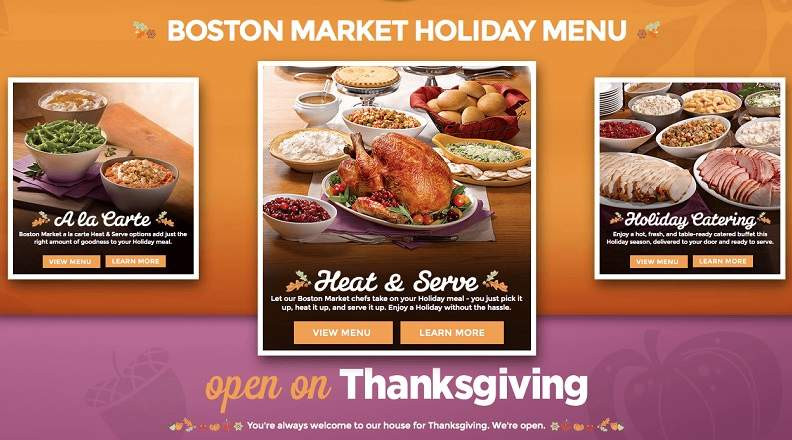 Thanksgiving Dinner Boston
 Boston Market Thanksgiving Dinner Menu 2015 Meal Hours