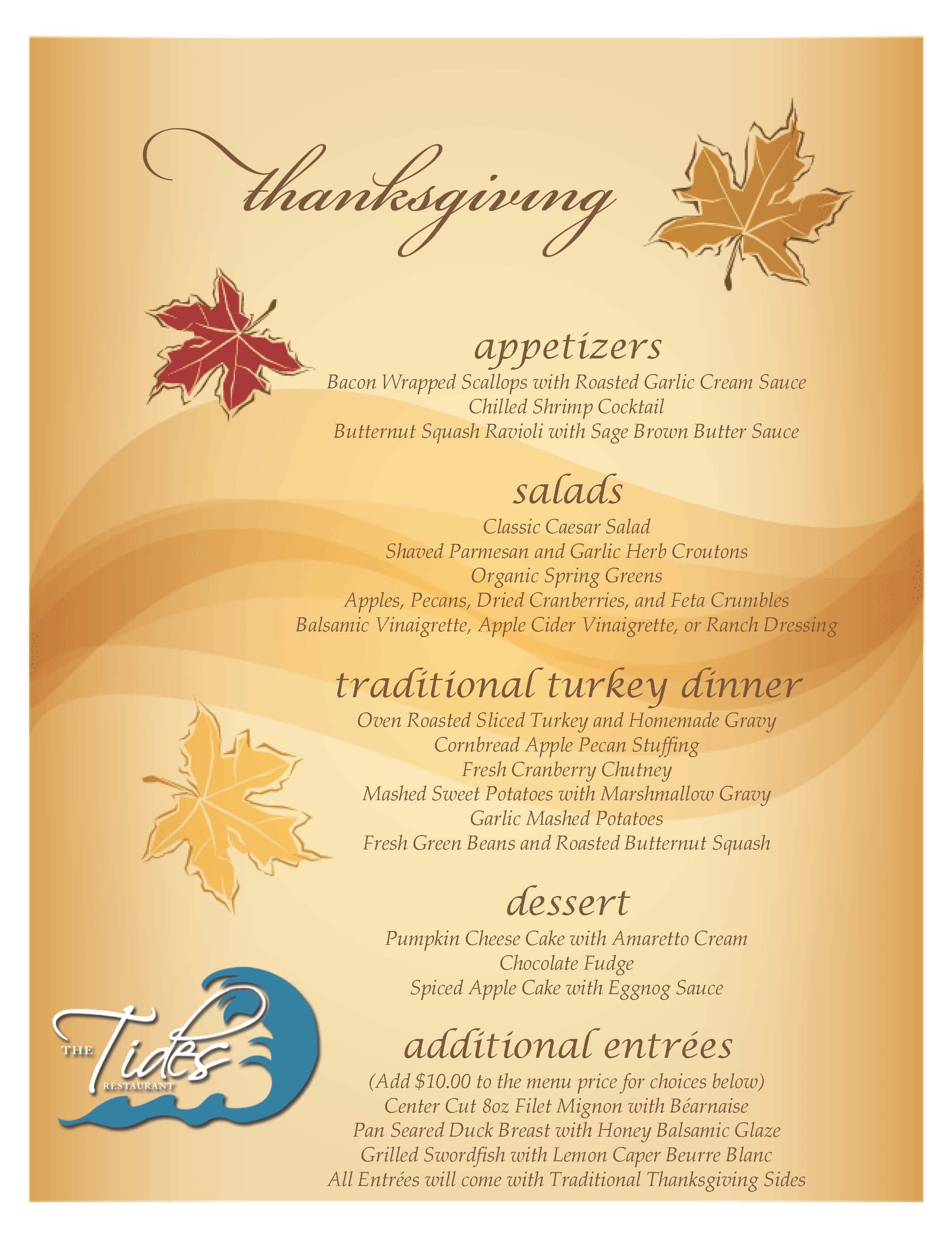 Thanksgiving Dinner Menu
 There Is an Alternative to Cooking Thanksgiving Dinner
