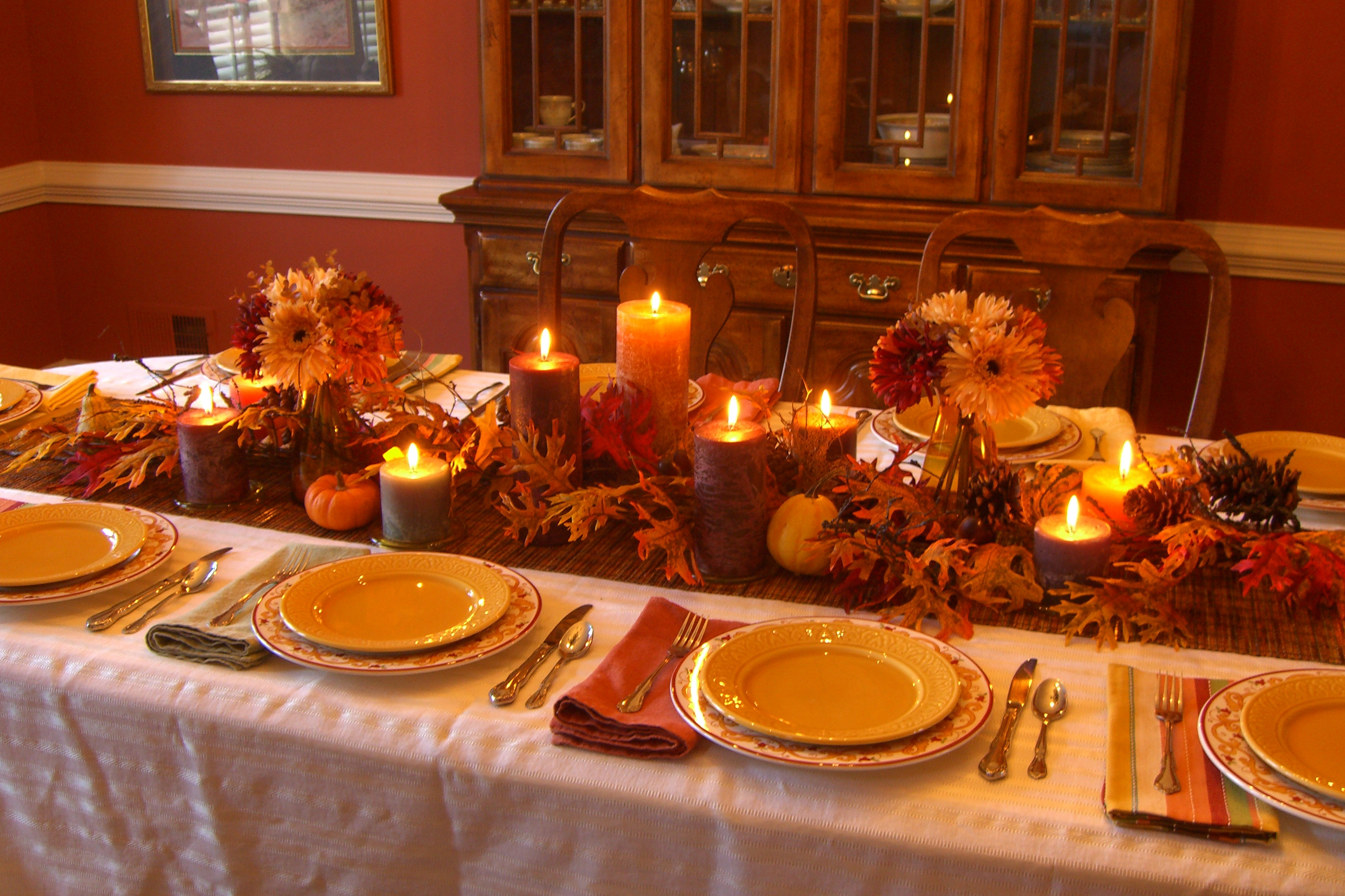 Thanksgiving Dinner Table
 Decorating My Thanksgiving Table