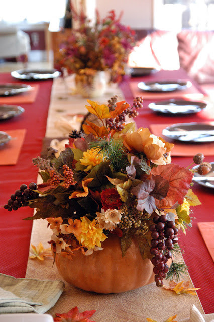 Thanksgiving Dinner Table Decorations
 Party with a K THE BLOG November 2012