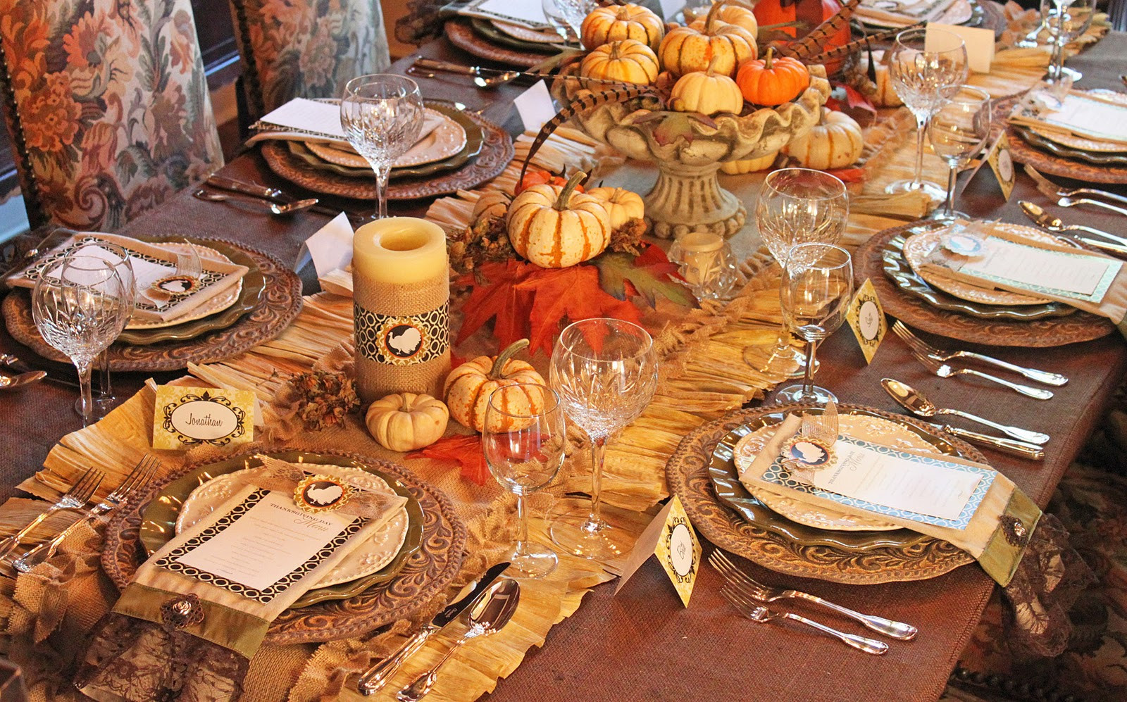 Thanksgiving Dinner Table
 Amanda s Parties To Go Thanksgiving Dinner Tablescape