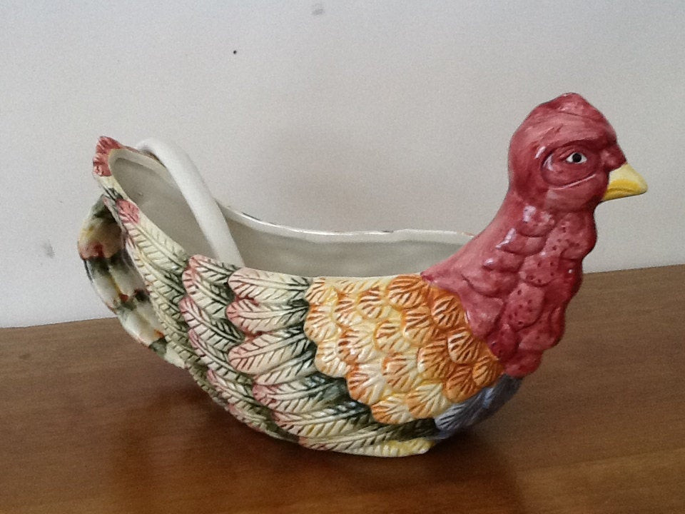 Thanksgiving Gravy Boat
 Vintage Turkey Gravy Boat Ladle Shabby Chic by TandysTrove