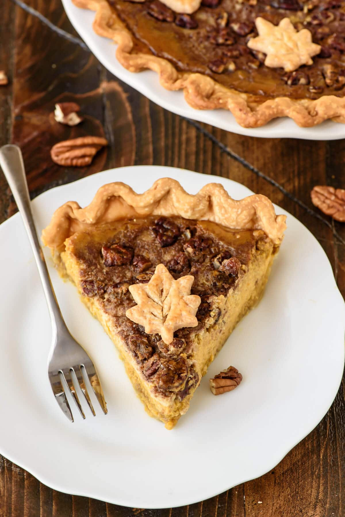 Thanksgiving Pecan Pie
 Pumpkin Pecan Pie