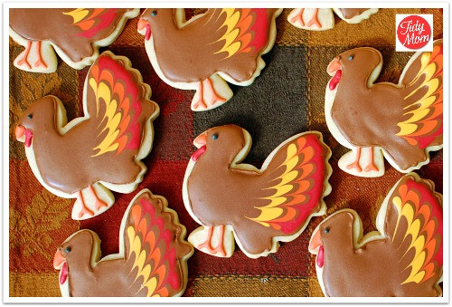 Thanksgiving Sugar Cookies
 Edible Thanksgiving Place Cards