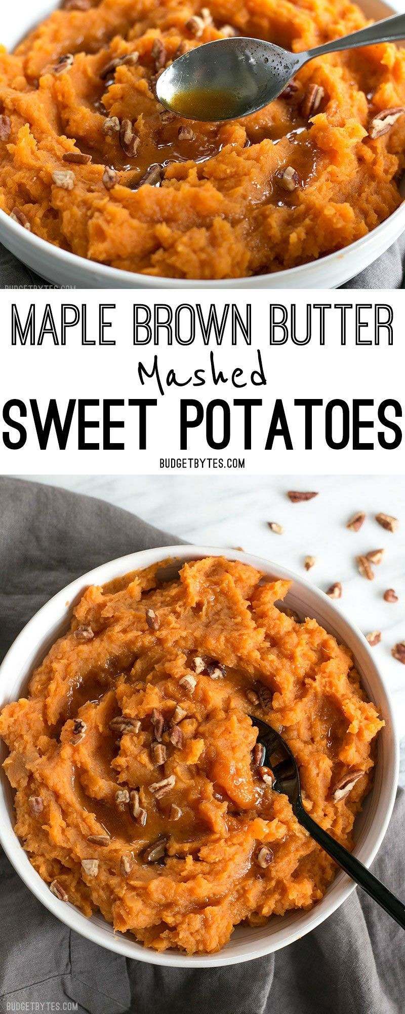 Thanksgiving Sweet Potato Recipes
 Maple Brown Butter Mashed Sweet Potatoes Recipe