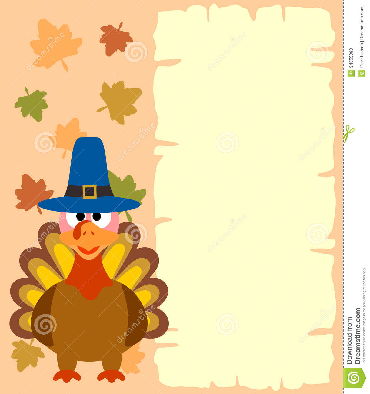 Thanksgiving Turkey Background
 Thanksgiving Background With Turkey Stock Vector