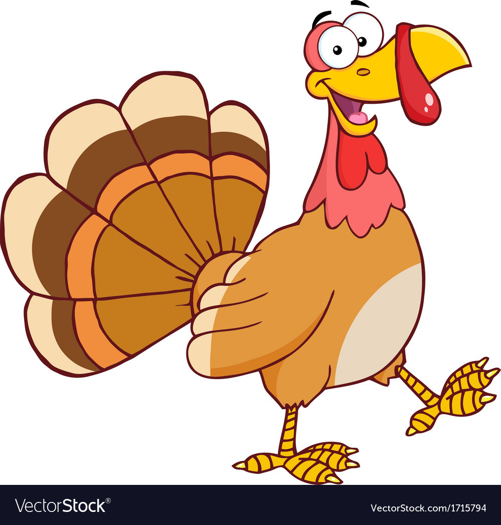 Thanksgiving Turkey Cartoon
 Thanksgiving turkey cartoon Royalty Free Vector Image