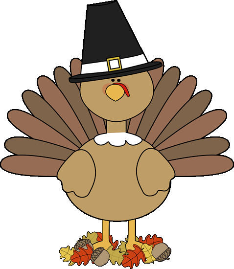 Thanksgiving Turkey Clip Art
 Turkey Pilgrim and Autumn Leaves Clip Art Turkey Pilgrim