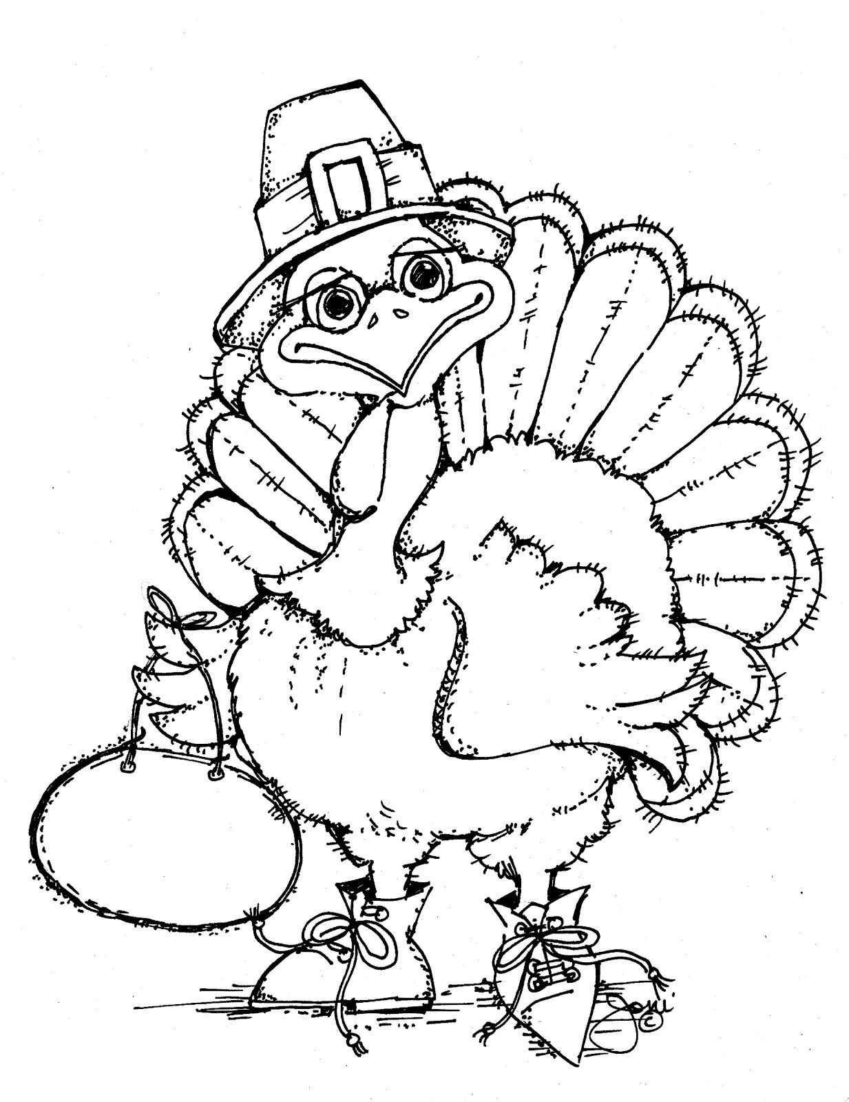 Thanksgiving Turkey Coloring Pages
 Free Printable Turkey Coloring Pages For Kids