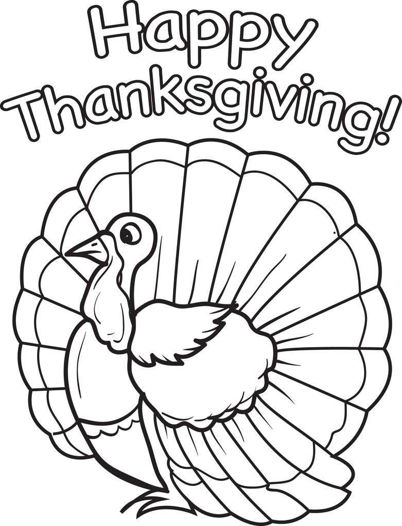 Thanksgiving Turkey Coloring Pages
 FREE Printable Thanksgiving Turkey Coloring Page for Kids